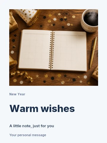 New Year gratitude cards greeting card template