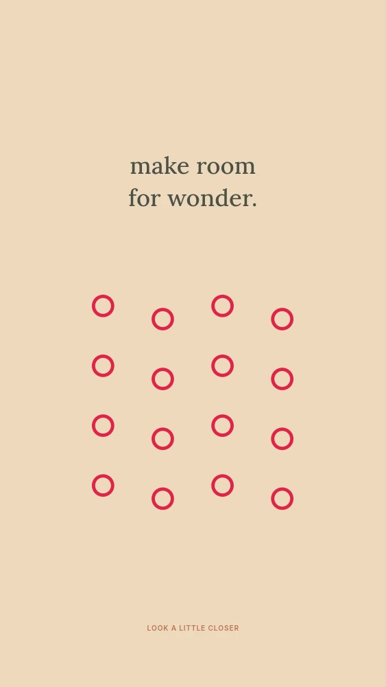 Rings overlay · diagonal · 4 rows in Make room for wonder · Abstract wallpaper