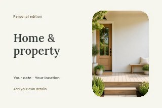 Home & property postcard template · Horizontal photo dialogue