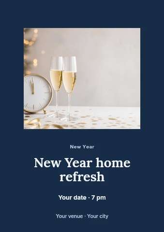 New Year home refresh flyer template