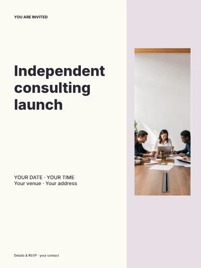 Independent consulting launch · Editorial