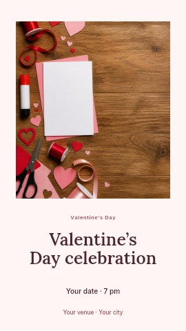 Valentine’s Day celebration instagram story template