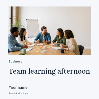 Team brainstorming around table with notes in Team learning afternoon · Gallery editorial