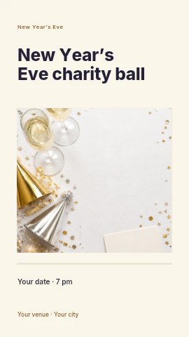 New Year’s Eve charity ball instagram story template
