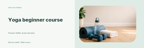 Yoga beginner course banner template