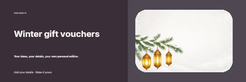 Winter gift vouchers banner template