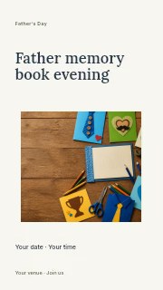 Father memory book evening instagram story template · Modern programme