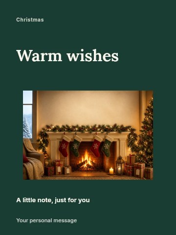 Christmas carol evening greeting card template