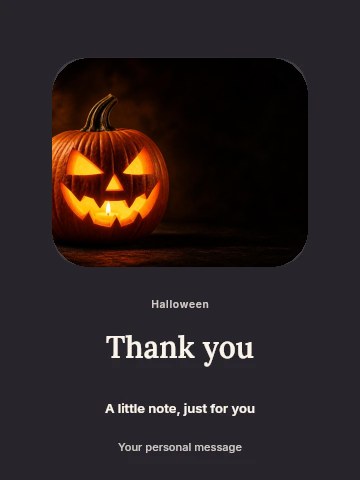 Halloween lantern trail greeting card template