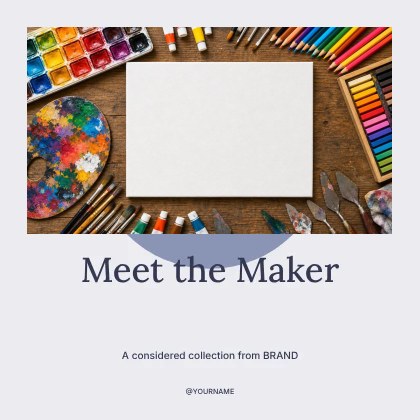Meet the Maker · Medallion social media post template