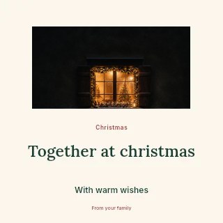 Christmas photo memories social media post template · Picture window