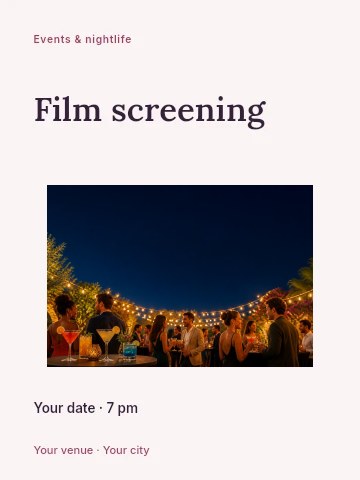 Film screening invitation template