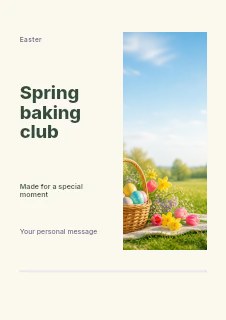 Spring baking club flyer template · Split portrait