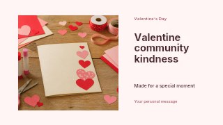 Valentine community kindness presentation cover template · Horizontal photo dialogue