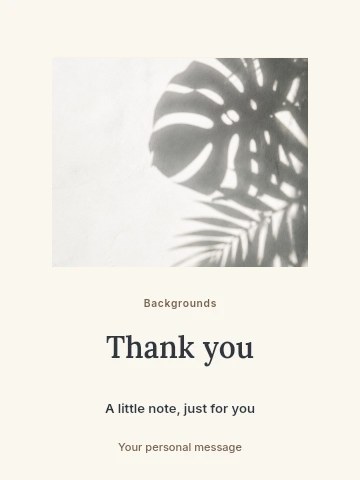 Botanical product presentation greeting card template