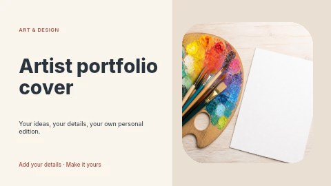 Artist portfolio cover presentation cover template