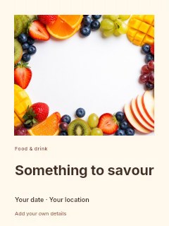 Food and drink photo story invitation template · Gallery editorial