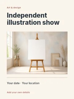 Independent illustration show · Title & photograph