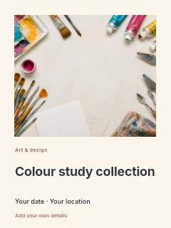 Colour study collection invitation template · Gallery editorial