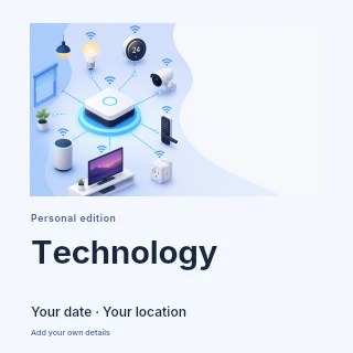 Technology social media post template · Gallery editorial