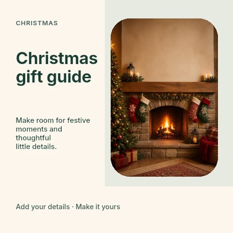 Christmas gift guide social media post template