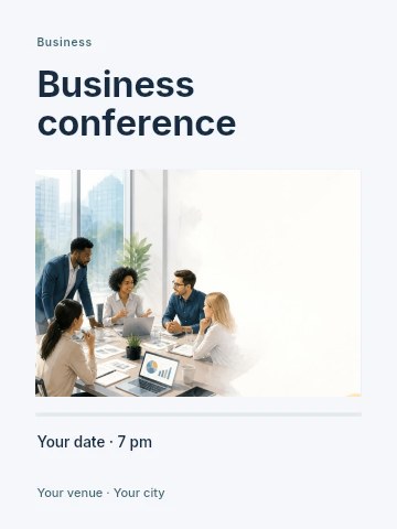 Business conference invitation template
