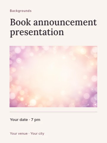 Book announcement presentation poster template