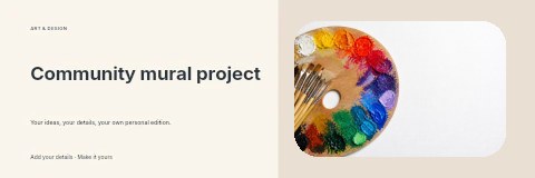 Community mural project banner template