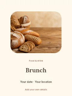 A table for friends invitation template · Picture window