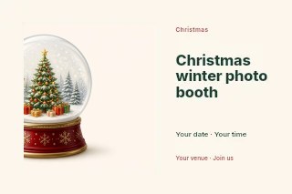 Christmas winter photo booth postcard template · Horizontal photo dialogue