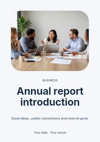 Annual report introduction flyer template