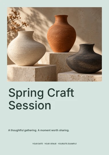 Spring Craft Session · Orbit flyer template