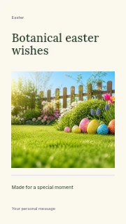 Botanical Easter wishes instagram story template · Title & photograph