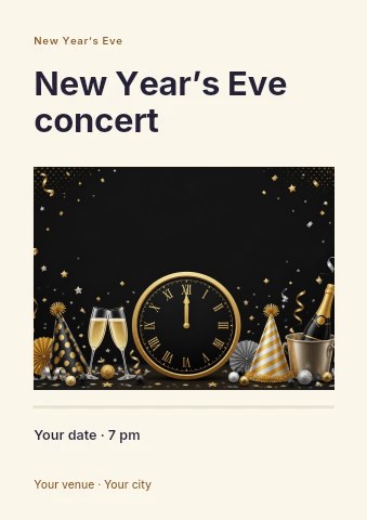 New Year’s Eve concert flyer template
