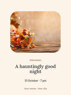 Halloween live music photo layout poster template · Picture window