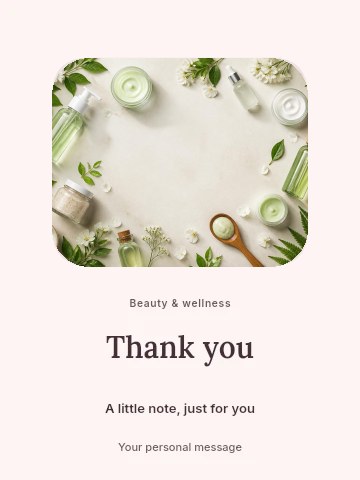 Skincare workshop greeting card template