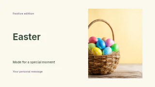 Easter presentation cover template · Horizontal photo dialogue