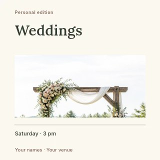 Rustic outdoor wedding arch with flowers in Weddings · Title & photograph