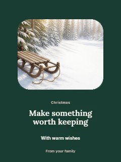 Christmas ornament workshop photo layout poster template · Picture window