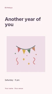 Celebration ribbons in Birthday photo celebration · Modern programme