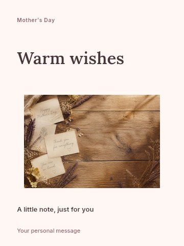 Mother’s Day afternoon tea greeting card template