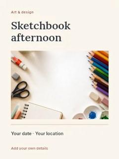 Sketchbook afternoon · Title & photograph