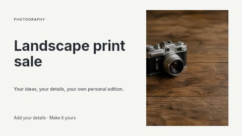 Landscape print sale youtube thumbnail template