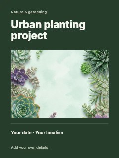 Succulent plant border frame on light background in Urban planting project · Title & photograph