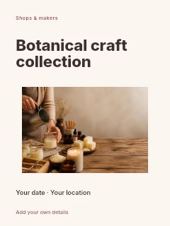Botanical craft collection invitation template · Modern programme