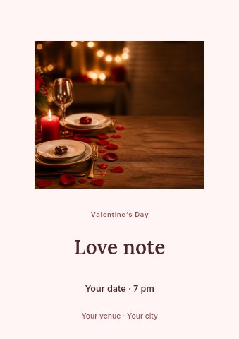 Love note flyer template