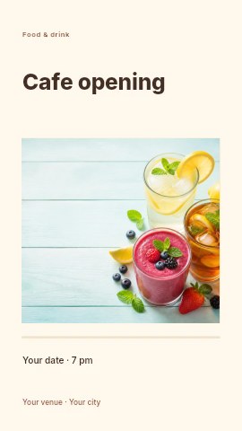 Cafe opening instagram story template