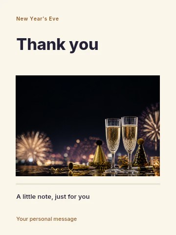 New Year’s Eve masquerade greeting card template