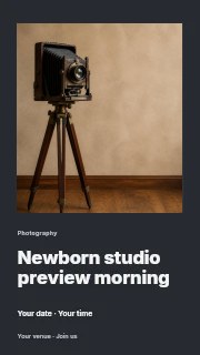 Newborn studio preview morning instagram story template · Gallery editorial