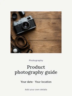 Product photography guide poster template · Picture window